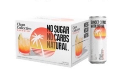 Clean Collective Sunset Citrus 5% 12 Pack 250mL Cans (New) - (HO-BS)