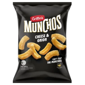 Griffin's Munchos Cheese & Onion 100g (New) (Due This Week)