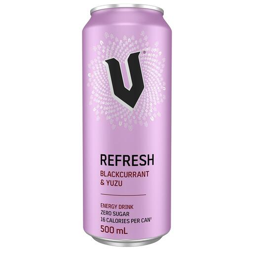 V Energy 500mL Refresh Blackcurrant & Yuzu Can  (3 for $12)