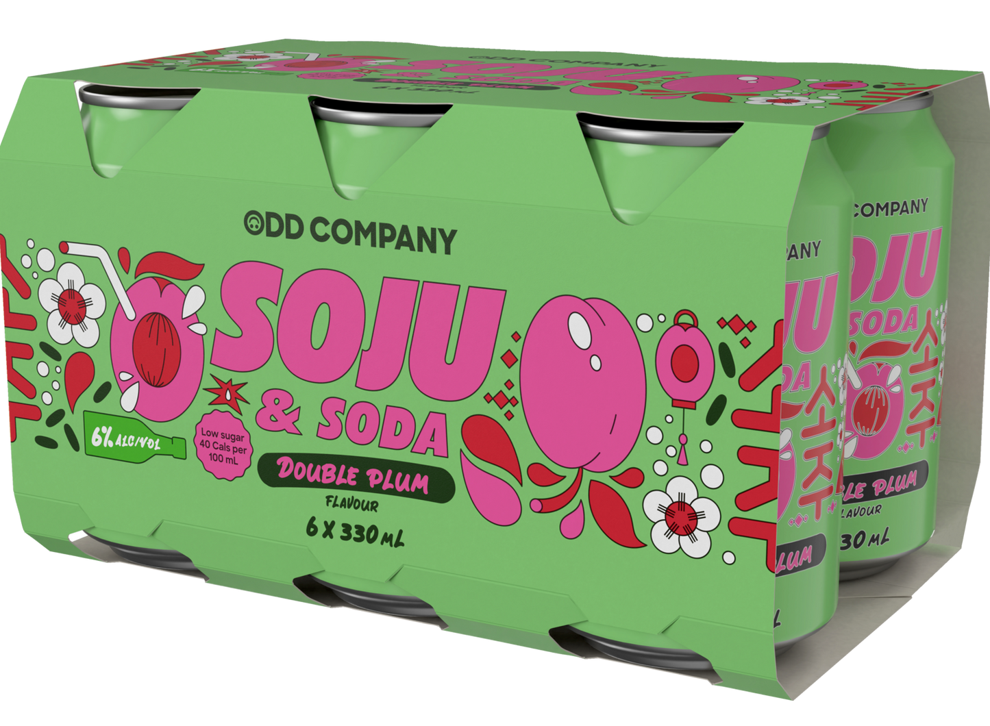 Odd Soju Double Plum 6 Pack 330mL Cans
