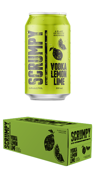 Scrumpy Vodka Lemon & Lime RTD 10 Pack 330mL Can (New)