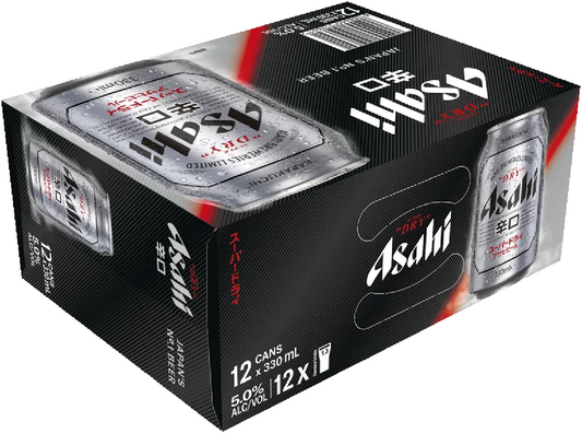 Asahi Super Dry 12 Pack 330mL Cans
