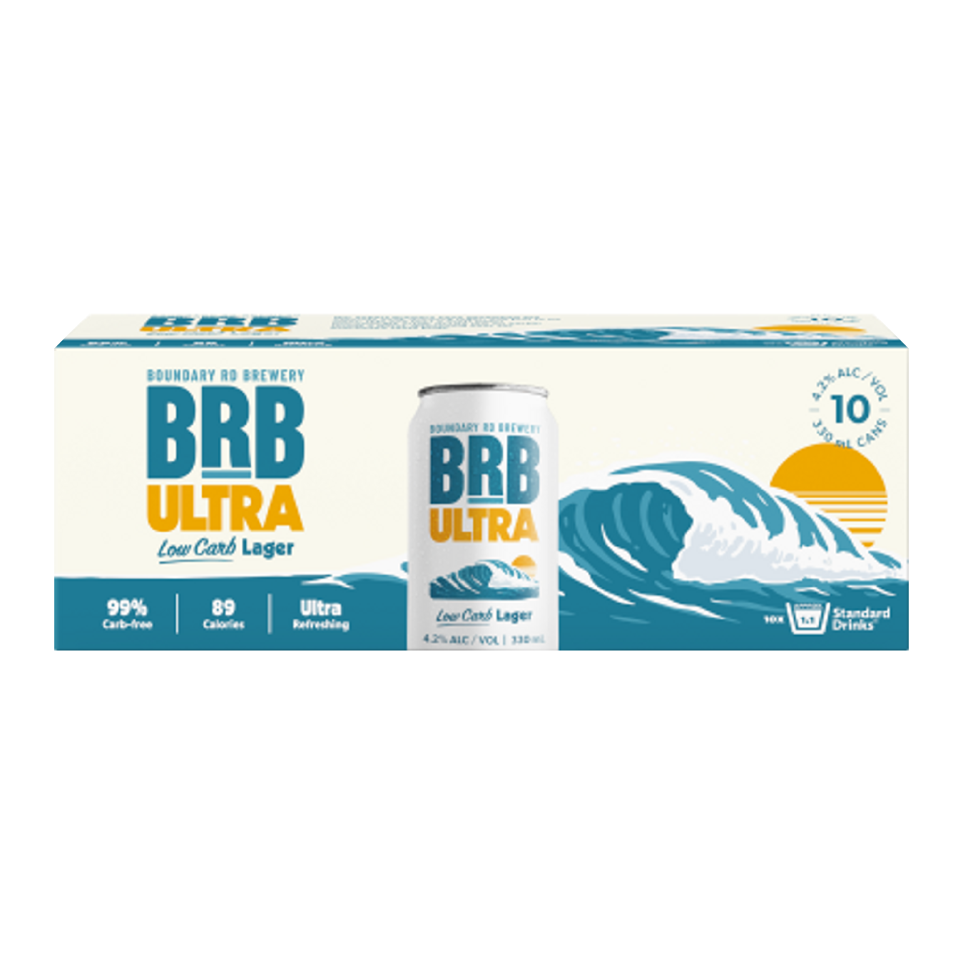 BRB Ultra Low Carb Lager 10 Pack 330mL Cans