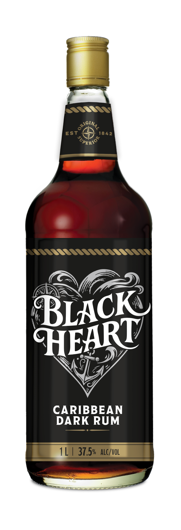 Black Heart Dark Rum 1 Litre
