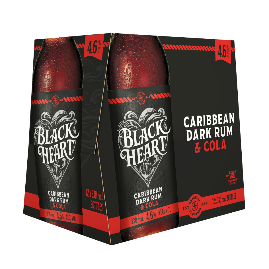 Black Heart 4.6% 12 Pack 330mL Bottles