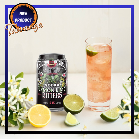 Brookvale Union Vodka Lemon Lime Bitters Low Sugar 6% 10 Pack 330mL Cans