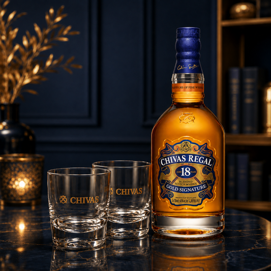 Chivas Regal 700mL 18 Year Old with 2 Glasses - (TLT-EOL)