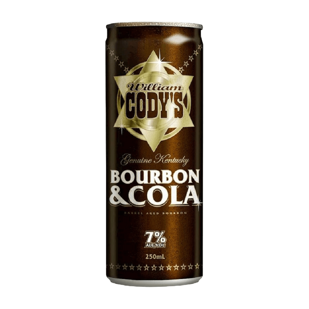 Codys Bourbon & Cola 7% 18 Pack 250mL Cans *EVERY DAY LOW PRICE - Thirsty Liquor Tauranga