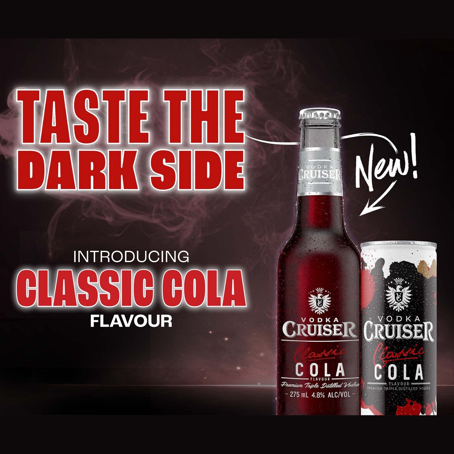 . Cruiser Vodka 4.8% Classic Cola 12 Pack 275mL Bottles (New) (Due Early August)