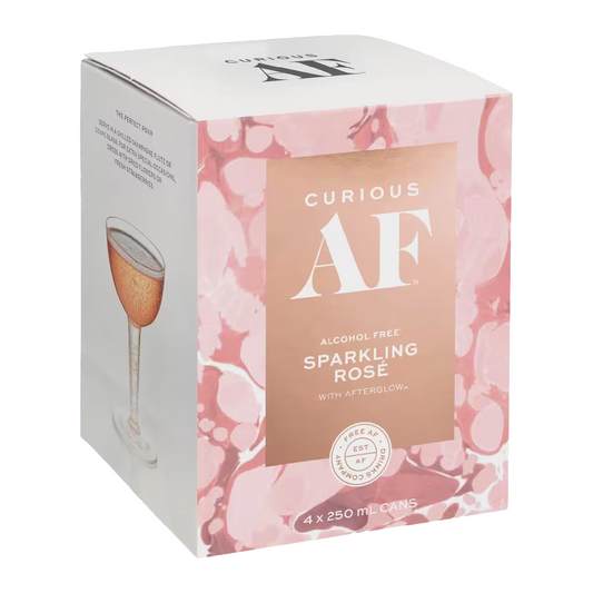 Curious AF ZERO 0% Sparkling Rosé 4 Pack 250mL Cans - (TLT-EOL)