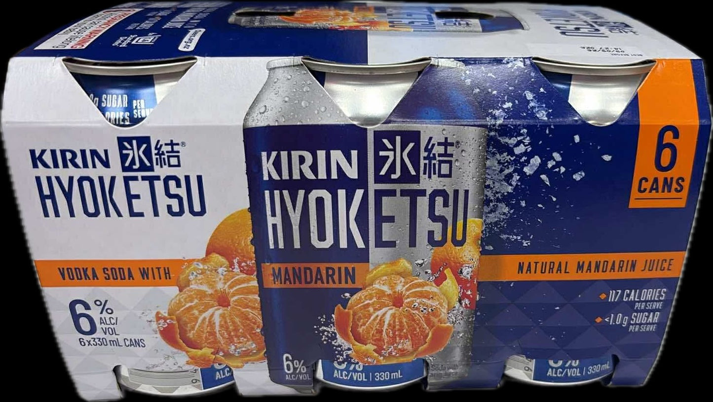 Kirin Hyoketsu Mandarin 6% 6 Pack 330mL Cans