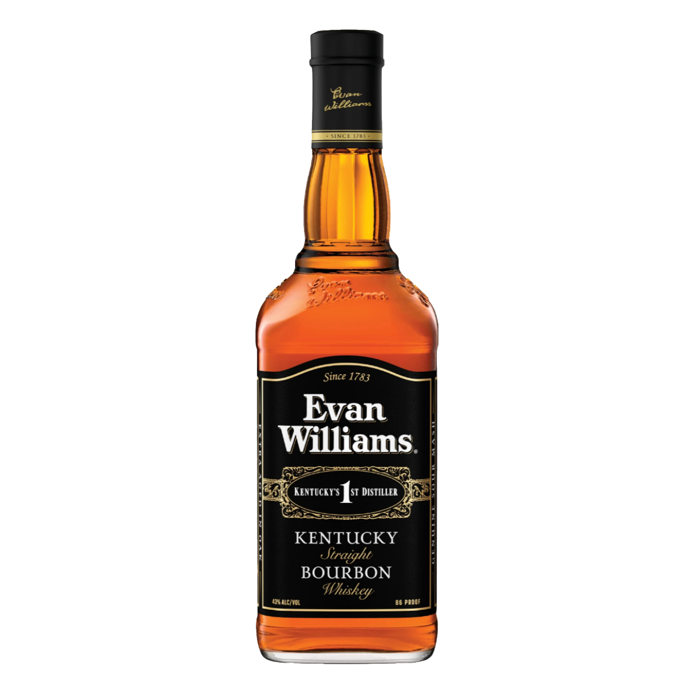Evan Williams Black Label Bourbon 1L (New-TLT) (TLT-MS)