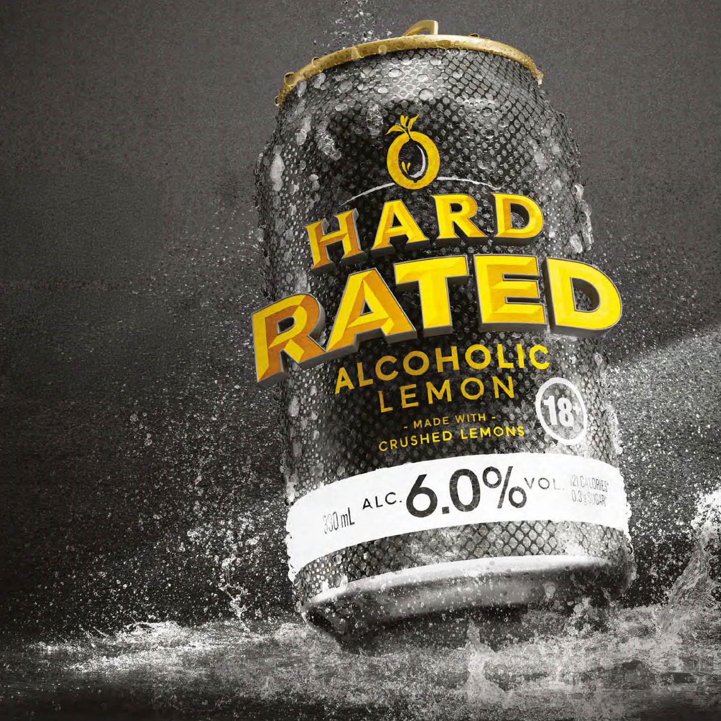 Hard Rated Alcoholic Lemon 6% 10 Pack 330mL Cans(New)