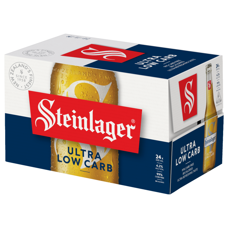 Steinlager Ultra Low Carb 24 Pack 330mL Bottles