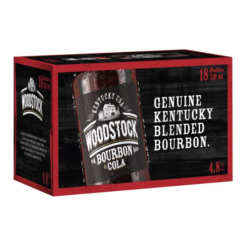 Woodstock 4.8% Bourbon & Cola 18 Pack 330mL Bottles