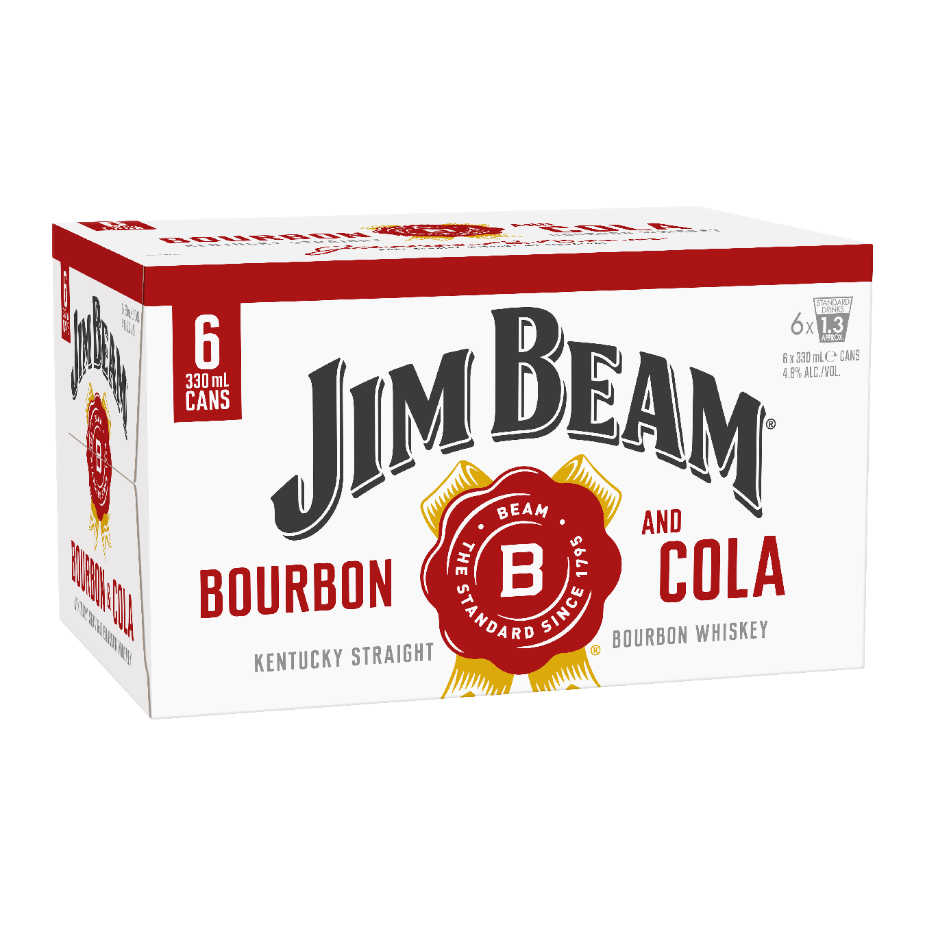 Jim Beam Cola 4.8% 6 Pack 330mL Cans