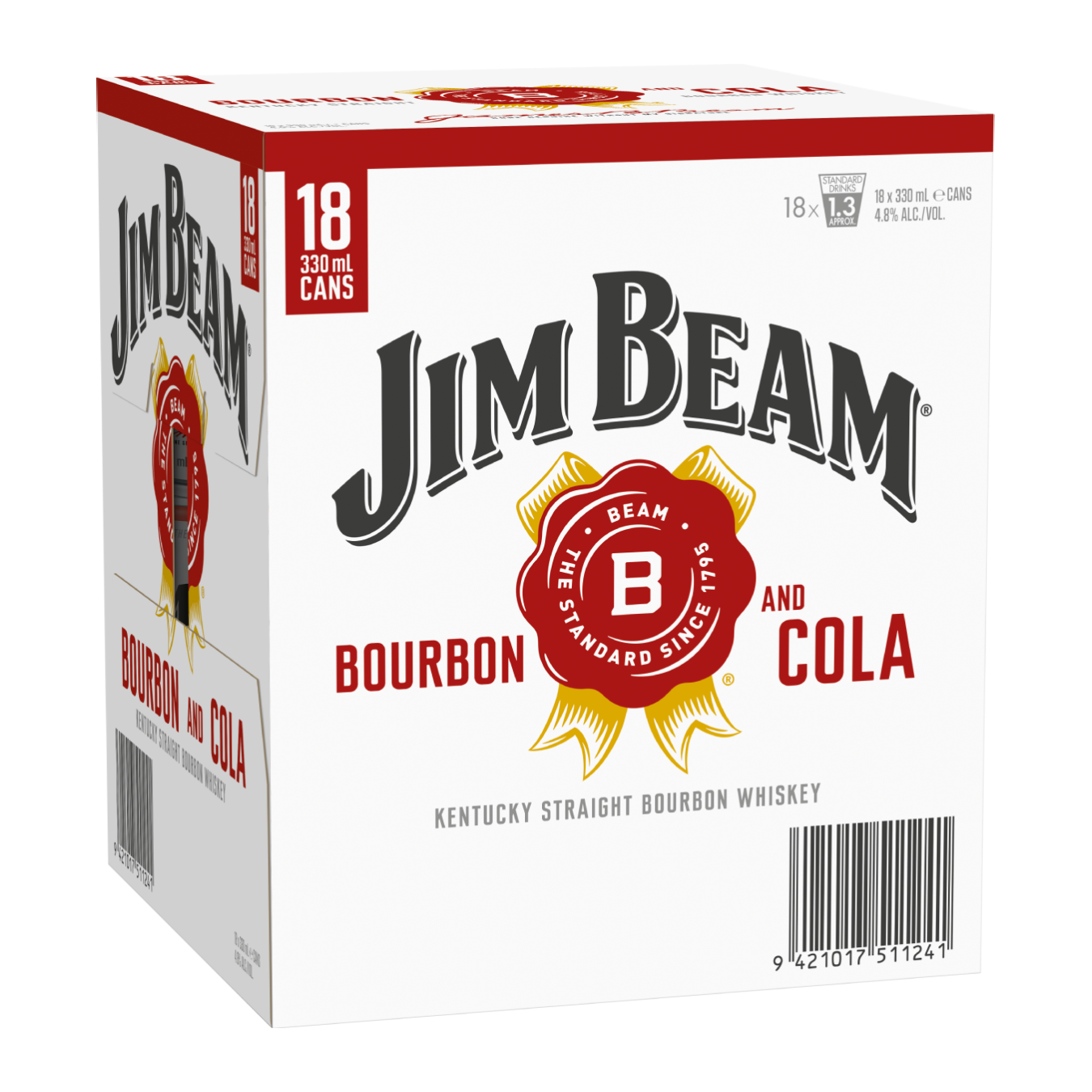 Jim Beam Cola 4.8% 18 Pack 330mL Cans (HO-BS)