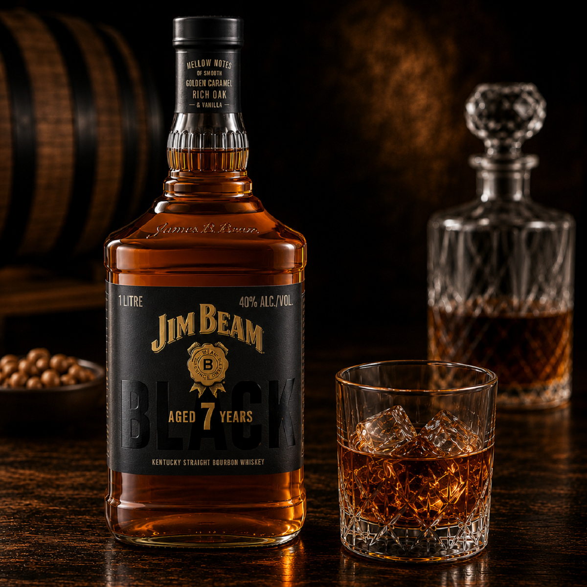 Jim Beam Black 1 Litre (New-TLT)