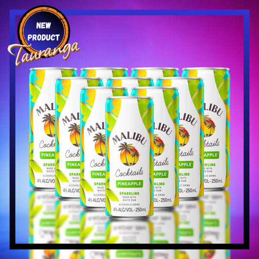 Malibu & Pineapple 4% 10 Pack 250mL Cans (New)