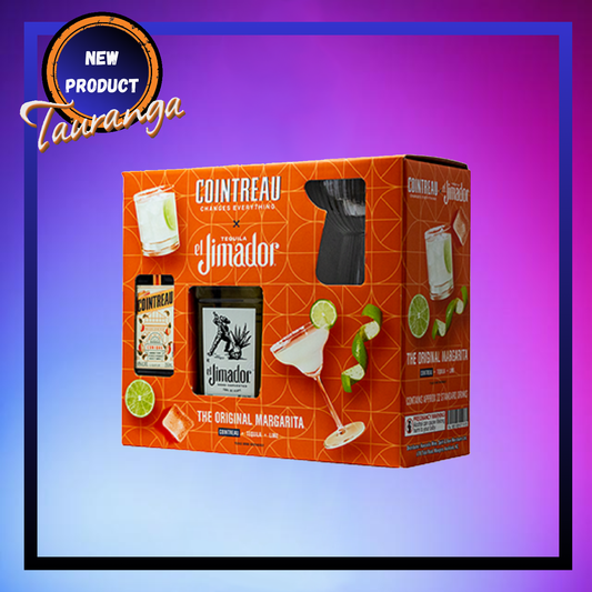 Margarita Glass Gift Kit | Cointreau 350mLs + El Jimador 375mL Plus 2 Crystal Glasses (New)