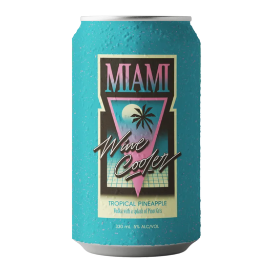 Miami Wine Cooler Tropical Pineapple 5% 6 Pack 330mL Cans - (TLT-EOL)