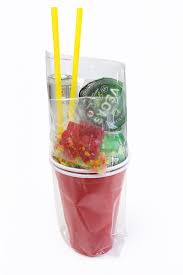Cocktail Kit with Warheads Popping Candy, Jello Shots & Mini Vodka (Makes 2 Alcoholic Cocktails)