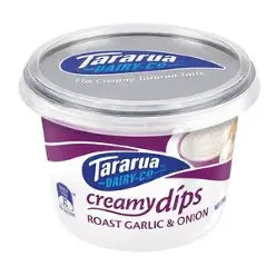 Tararua Creamy Roast Garlic & Onion Dip 250g (Pickup Only)