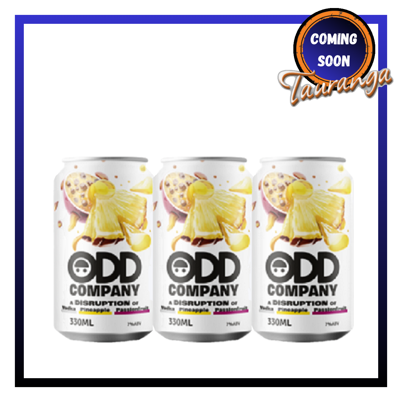 . Odd Company Pineapple & Passionfruit 10 Pack 330mL Cans (New) (Due Early October)