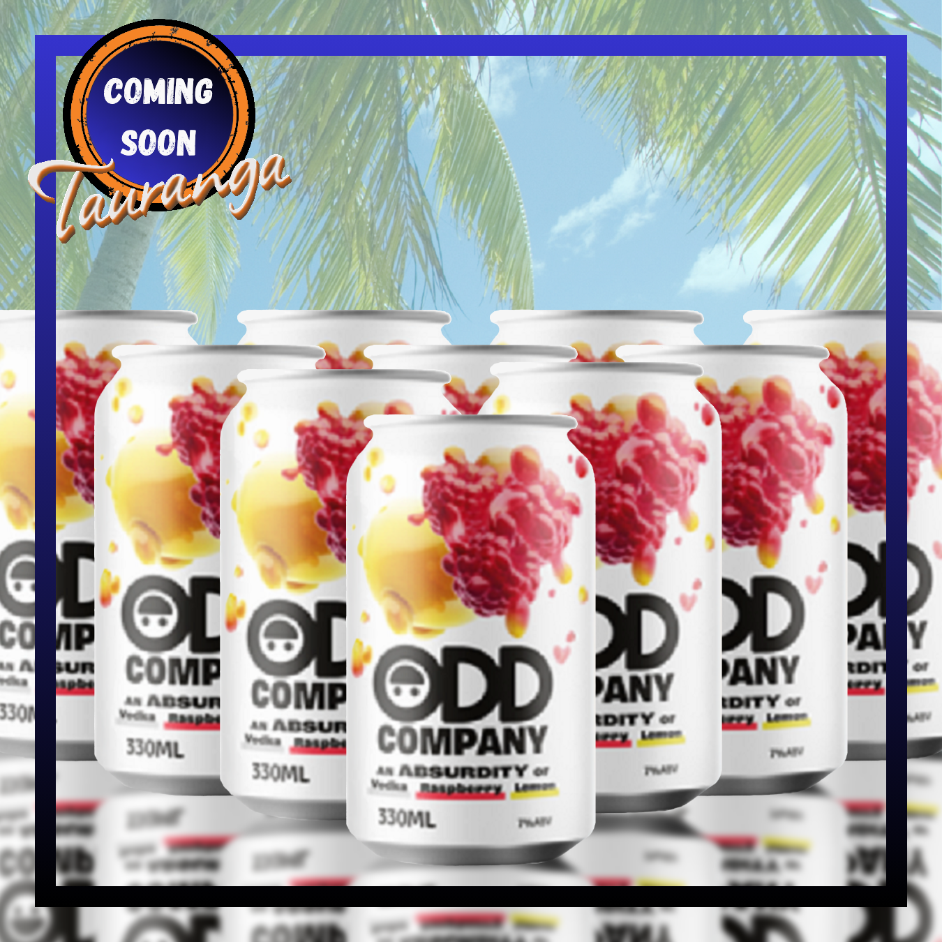 Odd Co Raspberry & Lemon 10 Pack 330mL Cans (New)