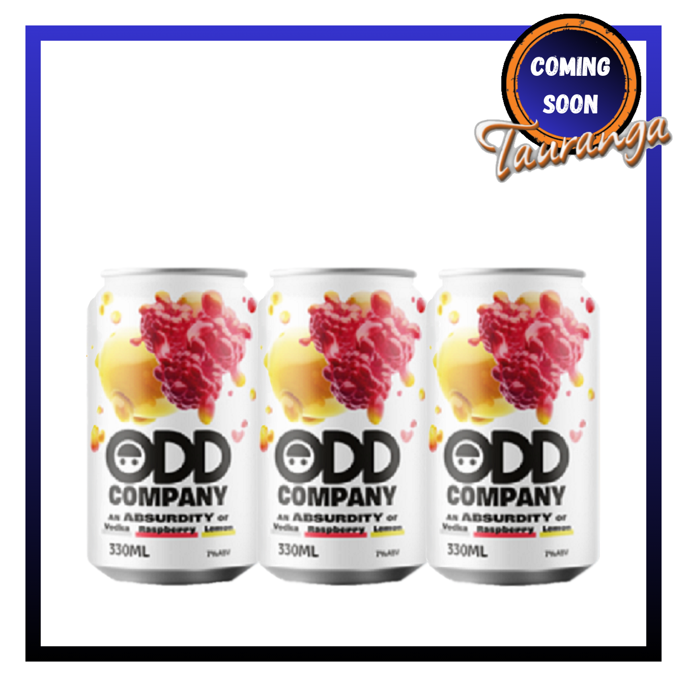 . Odd Company Raspberry & Lemon 10 Pack 330mL Cans (New) (Due Early October)