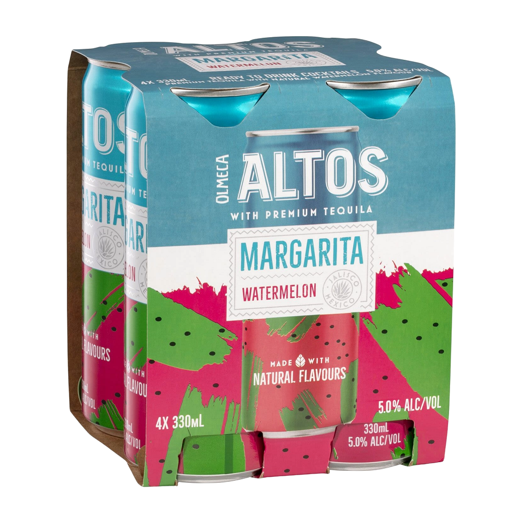 Olmeca Altos Margarita Watermelon 5% 4 Pack 330ml Cans