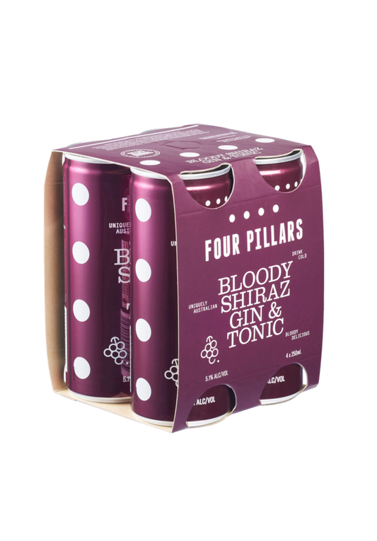 Four Pillars Bloody Shiraz 250ml 4 Pack Cans