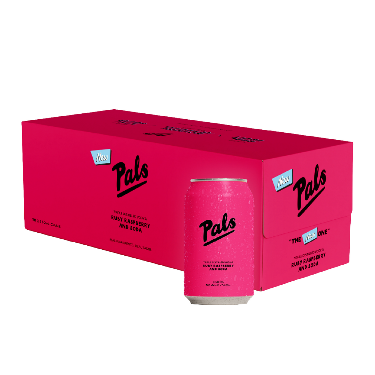 Pals Ruby Raspberry & Soda 10 Pack 330mL Cans (New)