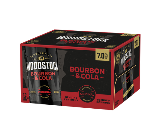 Woodstock 7% Bourbon & Cola 12 Pack 250mL Cans - (HO-BS)