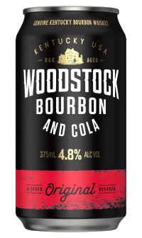 . Woodstock 4.8% Bourbon % Cola 10 Pack 330mL Cans (New) (1st Week September)