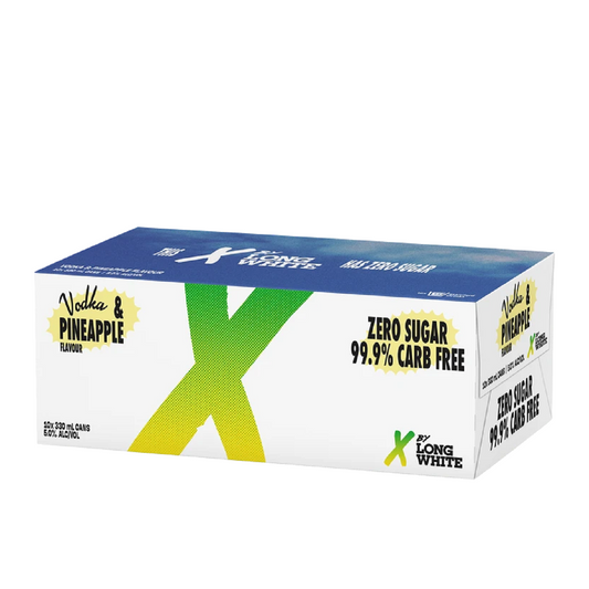X By Long White Vodka & PineApple 10 Pack 330mL Cans (New-TLT)