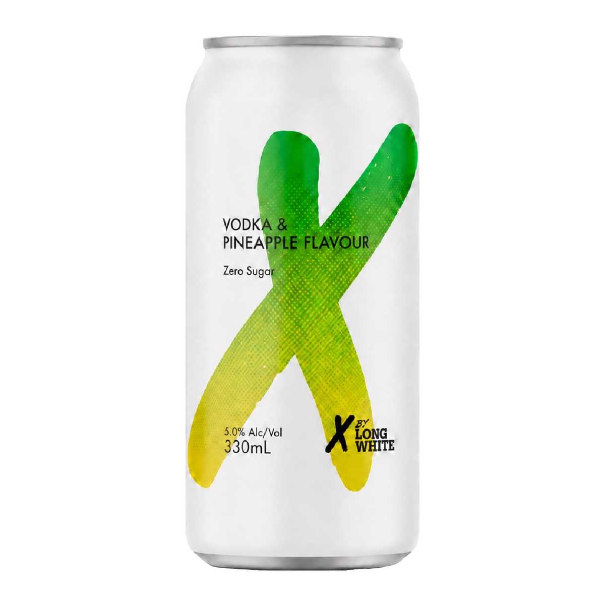 X By Long White Vodka & Pineapple 10 Pack 330mL Cans (New)