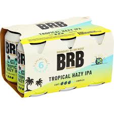 BRB Tropical Hazy IPA 5.5% 6 Pack 330mL Cans