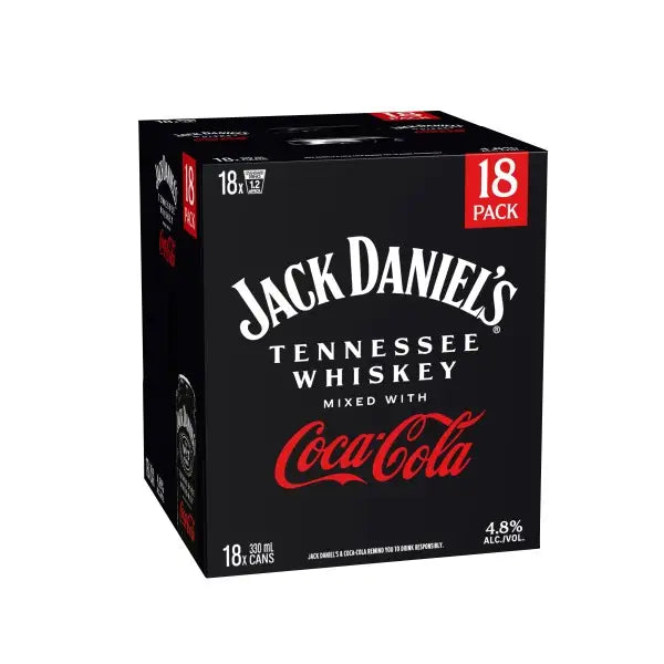 . Jack Daniels & Coke 4.8% 18 Pack 330mL Cans - (HO-BS)