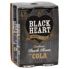 Black Heart 7% 4 Pack 300ml Cans - Thirsty Liquor Tauranga