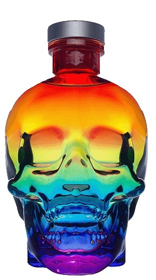 Crystal Head Vodka Skull Onyx Pride 700ml - Thirsty Liquor Tauranga