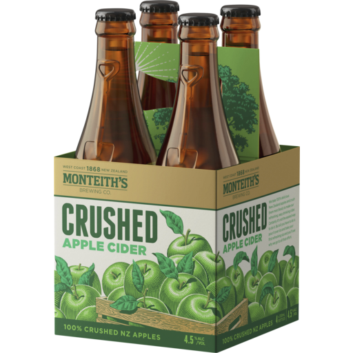 Monteiths Apple Cider 4 Pack 330ml Bottles - Thirsty Liquor Tauranga