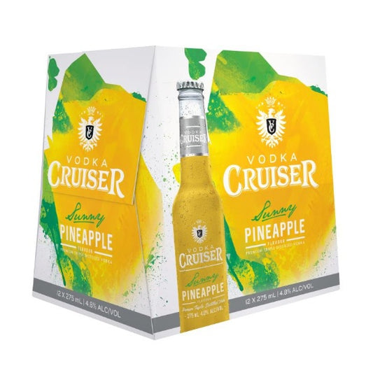 Cruiser Vodka 4.8% Sunny Pineapple 12 Pack 275ml Bottles - 2nd Selling