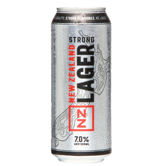 NZ Lager Strong 7% 4 Pack 500ml Cans - Thirsty Liquor Tauranga