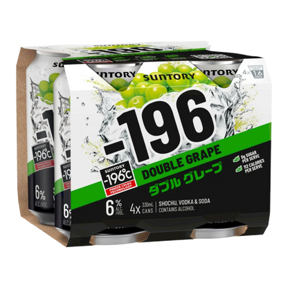 . -196 Vodka Seltzer Double Grape 6% 330mL 4 Pack Cans (New) (Due Early January)