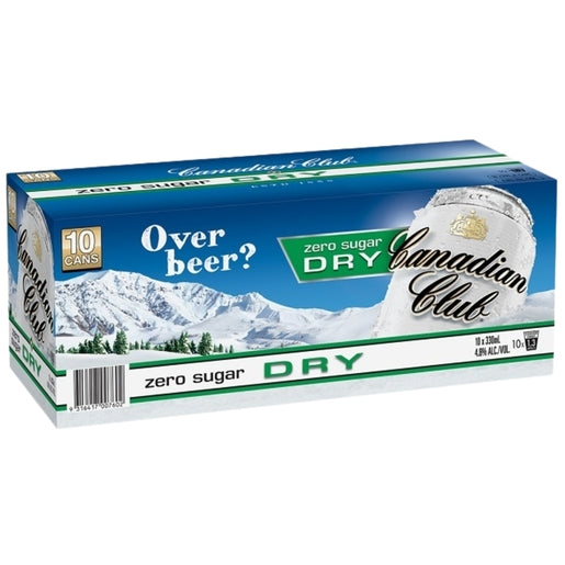 Canadian Club Dry Zero Sugar 4.8% 10 Pack 330mL Cans