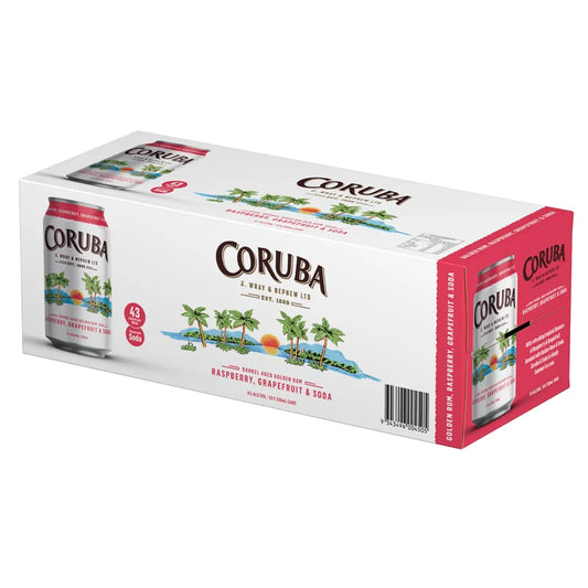 Coruba Raspberry & Grapefruit Rum 5% 10 Pack 330ml Cans