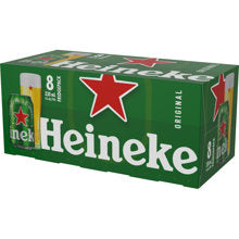 .  Heinekin 5% 8 Pack 330mL Cans (New) (Due Soon)