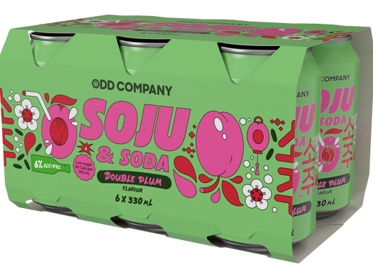 Odd Company Soju Double Plum 6 Pack 330mL Cans