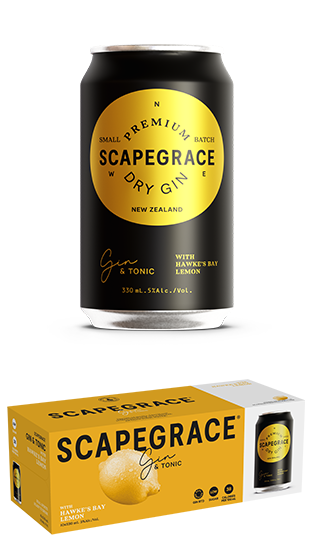 Scapegrace Gin & Tonic With Lemom 10 Pack 330mL Cans (New-TLT)  (HO-BS)